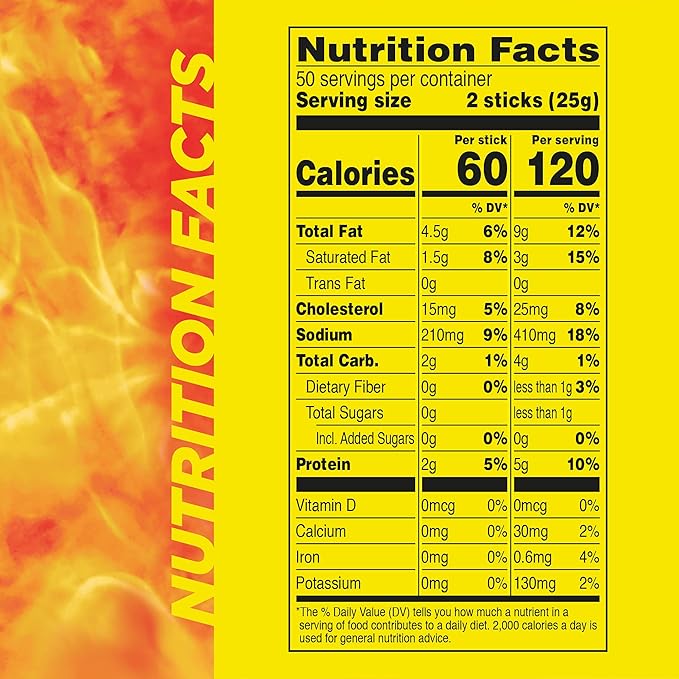 Slim Jim Smoked Meat Sticks, Original Flavor, 2g Protein Per Stick, Snack Size, Lunchbox Snack, 0.44 oz. (100 Count)