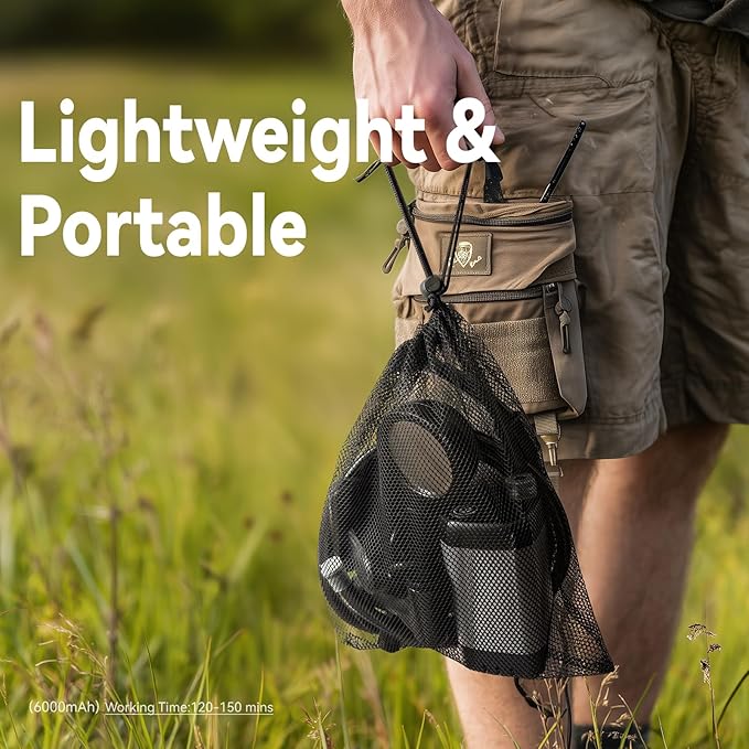 Portable Shower for Camping, 6000mAh Rechargeable Camping Shower Pump with Power & Temperature Display, Shower Head and Bidet Sprayer,Outdoor Shower Pump for Hiking, Travel, Pet