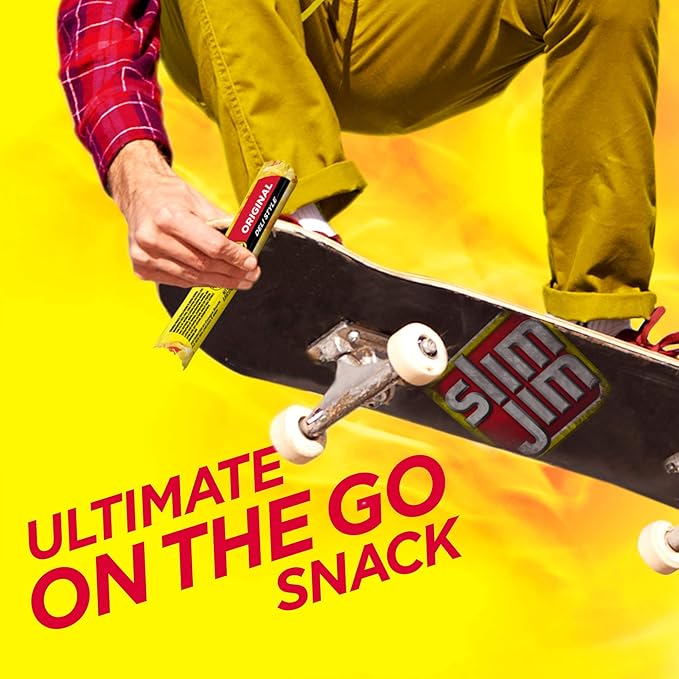 Slim Jim Monster Shortboi Smoked Meat Sticks, Deli Style Original Flavor, 7g Protein Per Stick, Snack Size, Lunchbox Snack, 0.9 oz. (24 Count)