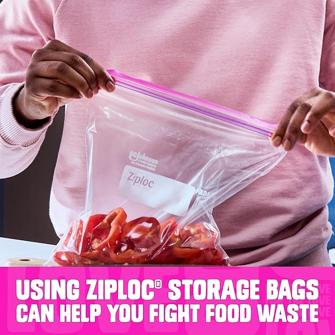 Ziploc Brand Storage Bags Variety Pack, 42ct Storage Gallon and 48ct Storage Quart with Stay Open Design, 50ct Sandwich and 50ct Snack with Grip N Seal Technology, 190ct Total