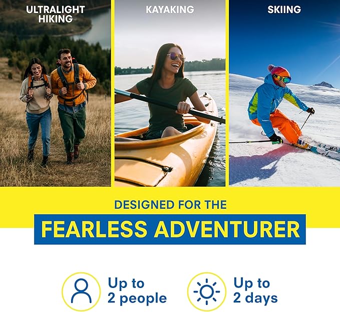 Adventure Medical Kit Ultralight/Watertight Medical Kit .5 - Up to 2 People, Up to 2 Days - Includes Bandages, Blister Essentials & More - Perfect for Hiking, Biking & Climbing