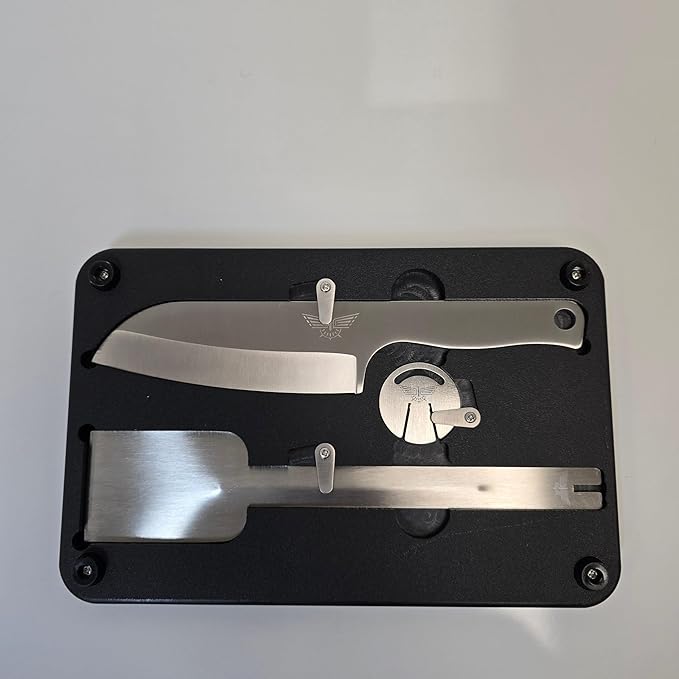 Ammo Can Grill – Field Cook Set | Portable Charcoal Grill Kit with 1" Cast Iron Pan, Cutting Board, Knife & Tongs | Fits in Ammo Can | Great for Camping, Tailgating, Outdoors