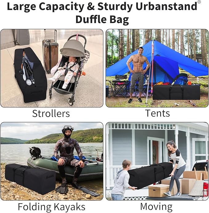 Urbanstand 46 Inch Travel Duffle Bag Extra Large Sport Equipment Duffel Bags with 2-way Lockable Zippers