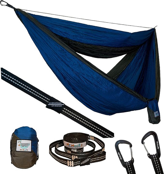 Camping Hammocks | Single Double and Bunk Bed Backpacking Hammock | Featherlite Outdoorsman Survival | hammok hamick hamock | (Midnight Rider, ThirdWheeler)