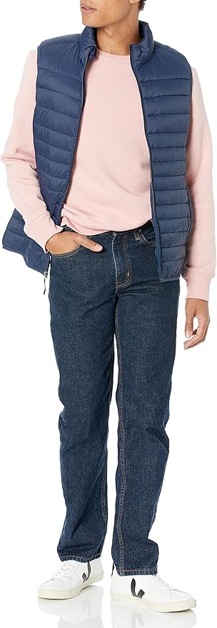 Amazon Essentials Mens Lightweight Water-Resistant Packable Puffer Vest