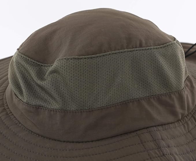 Home Prefer Outdoor UPF50+ Mesh Sun Hat Wide Brim Fishing Hat with Neck Flap Sun Hat for Men Women