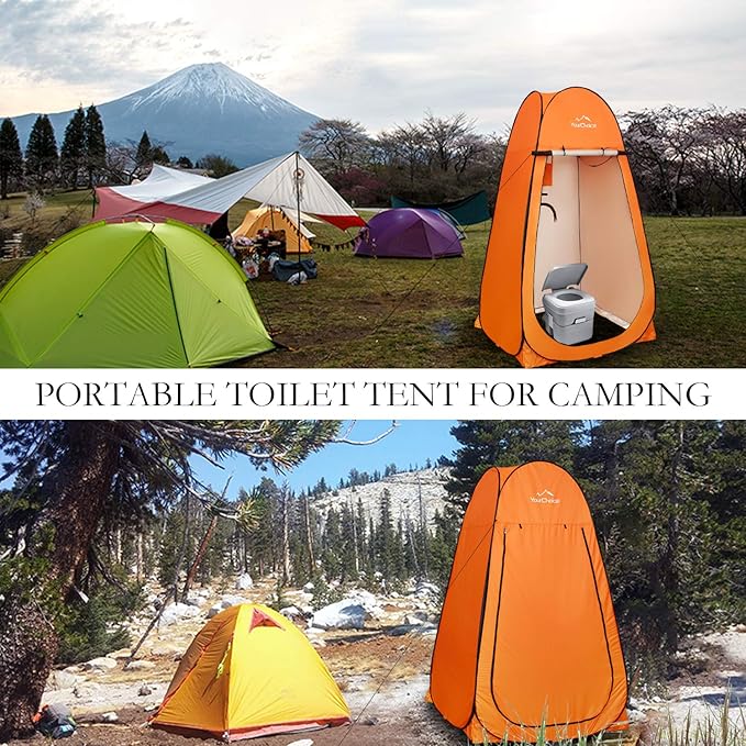 Your Choice XL Pop Up Privacy Shower Tent - Portable Changing Tent for Camping, Beach & Poolside - 82.6" Tall Double Storage Pockets & Carry Bag