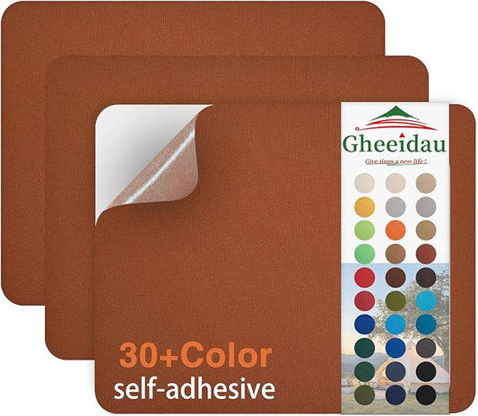 Canvas Repair Patch 9×11 Inch 3Pcs Waterproof Self-Adhesive Fabric Repair Patch for Tents,Boat Cover,Pop Up Canopy,Patio,Bags,Car Seats,Sofas,Furniture Cover(Light Brown)