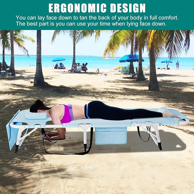 DoCred Folding Camping Cot with Mattress, 2 Pack Heavy Duty Folding Cot for Adults, Portable Sleeping Cot Bed Adults Outdoor Bed with Carry Bag, Travel Camp Cots