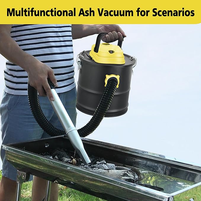 Ash Vacuum Cleaner, Pellet Stove Vacuum Cleaner with Blower Function, 1000W Powerful Suction 4 Gallon All-in-One Ash Vacuum for Fireplaces, Pellet Stoves