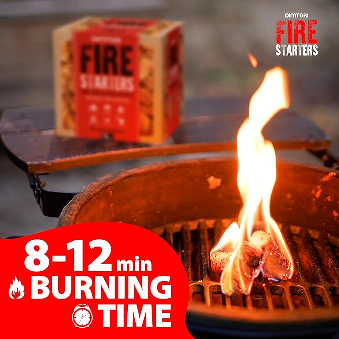 70 pcs Fire Starter for Indoor and Outdoor Use - Natural, Eco-Friendly Firelighter for Grills, Smokers, Fire Pits, Wood Stoves - Waterproof, All-Weather Charcoal Starter, Fire Starters for Campfires