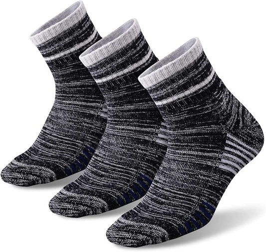 FEIDEER Men's Hiking Walking Socks, Multi-Pack Wicking Cushioned Outdoor Recreation Hiking Socks