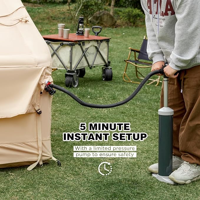 YOLENY Inflatable Camping Tent for 4-6 Person, Easy Setup Portable Water-Resistant Cabin Tent with Mesh Windows & Pumps