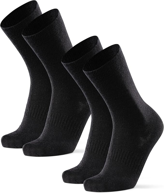 DANISH ENDURANCE Merino Wool Liner Hiking & Walking Socks, Blister Socks, Thermal, Breathable, for Men and Women - 2-Pack