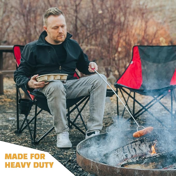 MalloMe Smores Sticks for Fire Pit Extra Long - Marshmallow Roasting Sticks Smores Kit -Smore Skewers Hot Dog Fork Campfire Cooking Equipment, Camping Essentials, Outdoor Campfire Accessories 45"8Pack