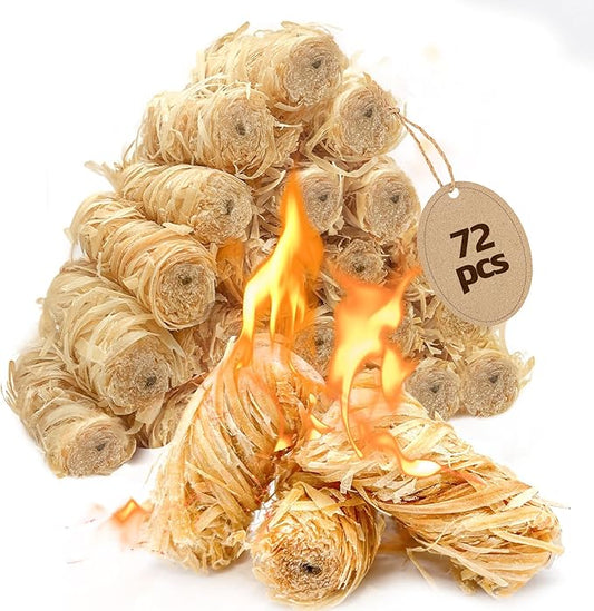 1296PCS(72PCS*18Pack) Fire Starters for Campfires Grill BBQ Camping Fireplace Fire Pit,Quick Light Wood Charcoal Fire Starter, Waterproof-Natural Fire Starters Camping Fire Starter Charcoal Starters