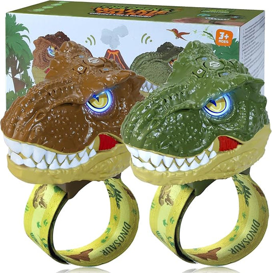 Vvinca Walkie Talkies for Kids 2 Pack Dinosaur - Toys for Boys Girls Age 3-5 5-7 8-12 T-Rex Adjustable Strap Long Range Clear Sound Dino Walkie Talkie Outdoor Camping Christmas Birthday Gifts Toddlers