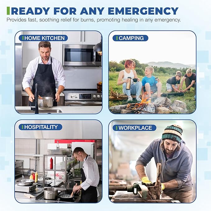 PrimaCare WB-7707 Emergency First Aid Burn Kit – 22-Piece Burn Relief Pack with Burn Gel, Dressings, Gauze, Gloves, Scissors, Bandages – Essential for Home, Office, Camping & Emergency Preparedness