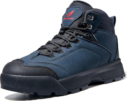 Wondamo Men's Waterproof Snow Boots Insulated Toe Cap Cold Weather Shoes Non-slip Lightweight Winter Boots
