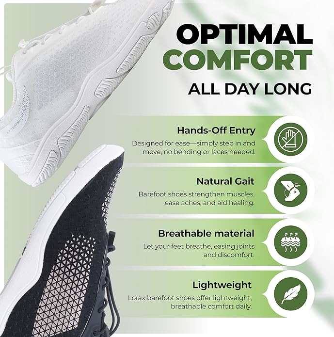 HF Cloud-Like Barefoot Shoes for Women & Men - Minimalist Shoes for Women, Arch-Support Breathable Splash-Proof Versatile Ergonomic Pain-Relief Posture-Improvement Hiking Boots Womens