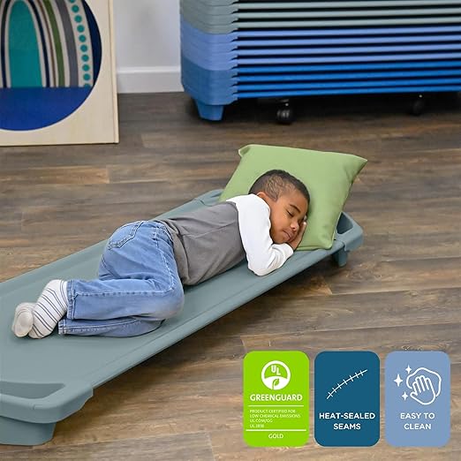 Angeles SpaceLine Cot, Teal Green (Set of 4) – Standard Size 55” by 22” by 5” Standard (Pack of 4) (AFB5735AGN)