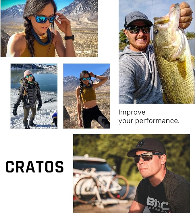 TOREGE Polarized Sports Sunglasses for Men and Women Cycling Running Golf Fishing Sunglasses TR26