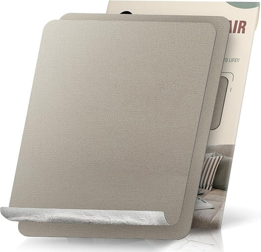 2 Pieces 9 x 11 inch Canvas Repair Patches Canvas Fabric Patch Self-Adhesive Canvas Repair Tape Waterproof Outdoor Gear Repair Patch Kit for Boat Cover Awning Sofa Chair Couch Tent Bag (Ivory Gray)