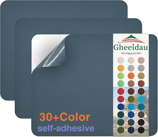 Canvas Repair Patch 9×11 Inch 3Pcs Waterproof Self-Adhesive Fabric Repair Patch for Tents,Boat Cover,Pop Up Canopy,Patio,Bags,Car Seats,Sofas,Furniture Cover(Denim Blue)
