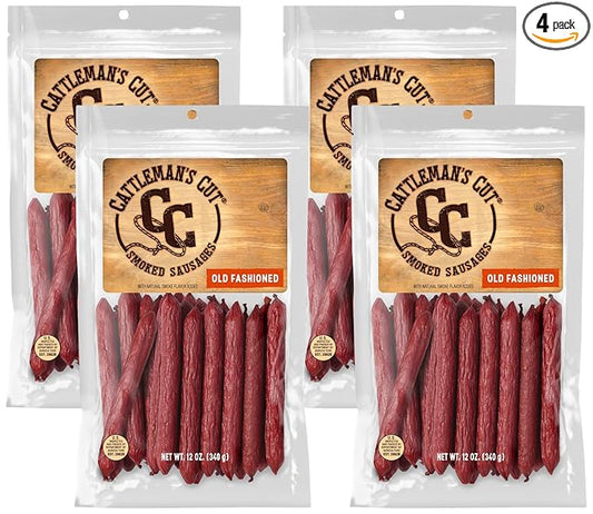 Cattleman's Cut Old Fashioned Smoked Sausages, 12 Ounce (Pack of 4)