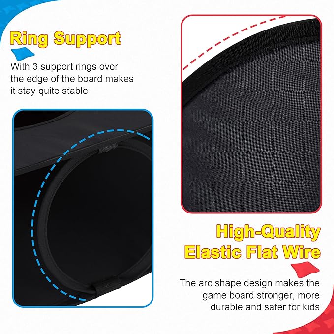 Himal Collapsible Portable Corn Hole Boards with 8 Cornhole Bean Bags (3 x 2-feet)