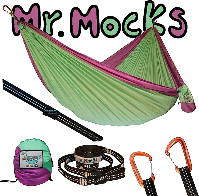 Single Camping Hammocks | Single Double and Bunk Bed Backpacking Hammock | Featherlite Outdoorsman Survival | hammok hamick hamock Mock hamaca underquilt hamacas hamic (Lady Liberty)