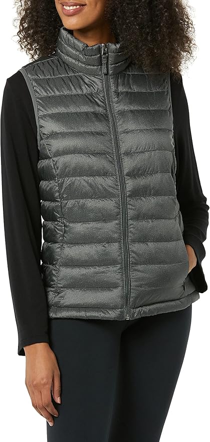 Amazon Essentials Women's Lightweight Water-Resistant Packable Puffer Vest