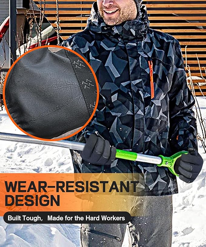 JS LifeStyle Heated Gloves for Men Women HG-05,7.4V 3000mAh Rechargeable Battery Wear-Resistant Heated Work Gloves with Touch Screen and Light-Off Design for Winter Driving Cycling Motorcycle