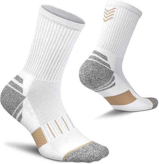 Crew Socks for Women,Athletic Hiking Running Compression Socks with Cushioned Support 3-6 Pairs