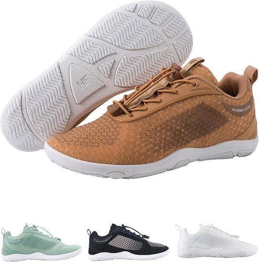 HF Cloud-Like Barefoot Shoes for Women & Men - Minimalist Shoes for Women, Arch-Support Breathable Splash-Proof Versatile Ergonomic Pain-Relief Posture-Improvement Hiking Boots Womens