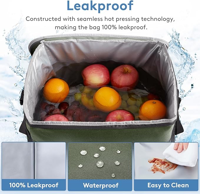 Lifewit Cooler Bag 30/50/60 Cans Collapsible and Insulated Large Lunch Bag Leakproof Soft Cooler Portable Tote for Camping/BBQ/Family Outdoor Activities