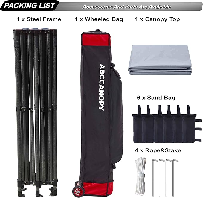 ABCCANOPY Patio Pop Up Canopy Tent 8x16 Commercial-Series (Gray)