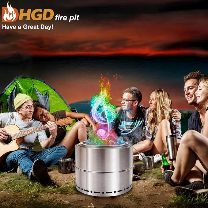 HGD (25 Pack) Magic Campfire Fire Color Changing Packets for Fire Pit, Indoor/Outdoor Fireplace, Bonfire - Rainbow Magical Flame, Camping Accessory, Compatible with Wood