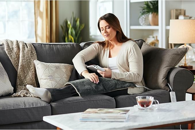 Sunbeam XL Heating Pad for Back Neck and Shoulder Pain Relief Auto Shut Off 6 Heat Settings Extra Large 12 x 24 Green Ideal for Muscle Aches and Arthritis Pain