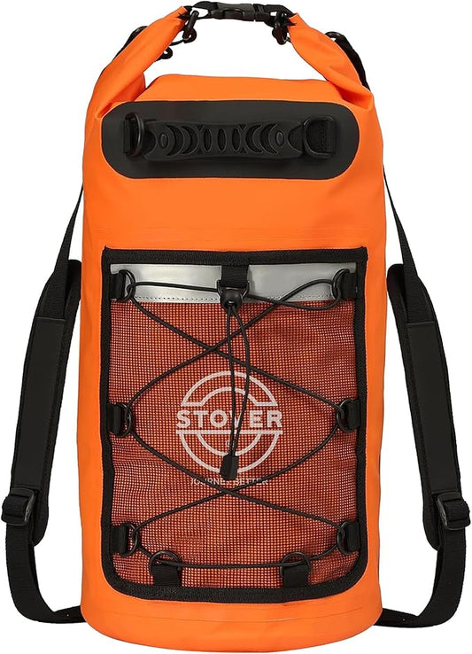 STOVER 5/10/25/30/40/55L Waterproof Backpack- Floating Dry Bag for Kayaking, Travel, Beach, Hiking, & Camping, Men/Women
