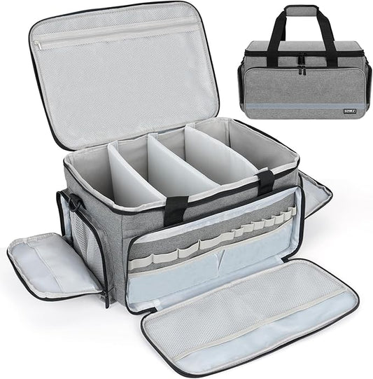 Medical Bag Home Health Nurse Bag Empty First Aid Storage Bag with Detachable Divider Medical Supplies Bag for Nursing Student,Therapist,Doctors(Grey)