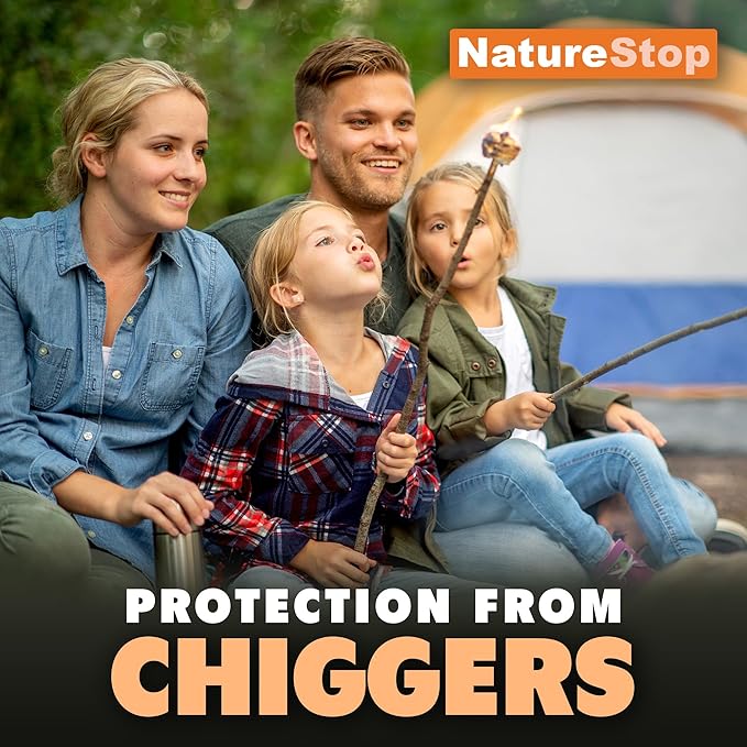 Chigger Repellent Spray for Humans, DEET-Free Insect Repellent for Skin & Outdoor Protection, 6 oz (180mL)