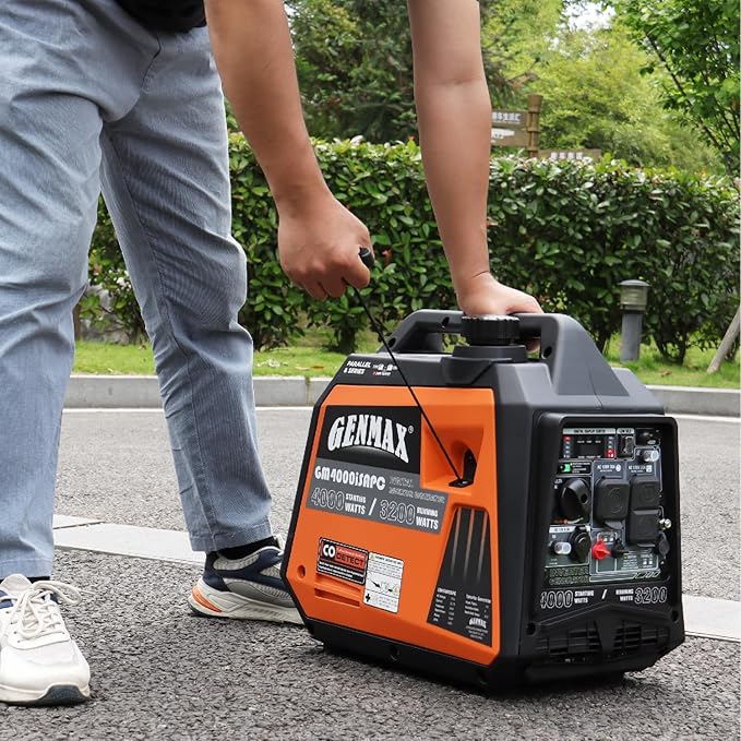 GENMAX Generator，EPA Compliant, Eco-Mode Feature, Ultra Lightweight for Backup Home Use & Camping