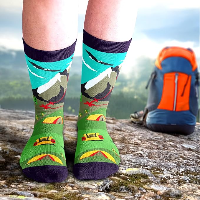 Hiking Socks - Perfect Outdoor Gifts for Outdoorsy Men and Women, Funny Christmas Socks for Hikers, Ideal Fitness Stocking Stuffers, Hiking Must-Haves, Essential Sports Accessories, Unique Hiker Gifts