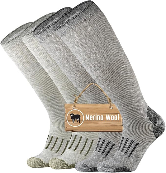ONKE Max Full Cushion Knee High Socks for Men Steel Toe Work Boot Over the Calf OTC Moisture Wicking Thermal Hiking Hunting