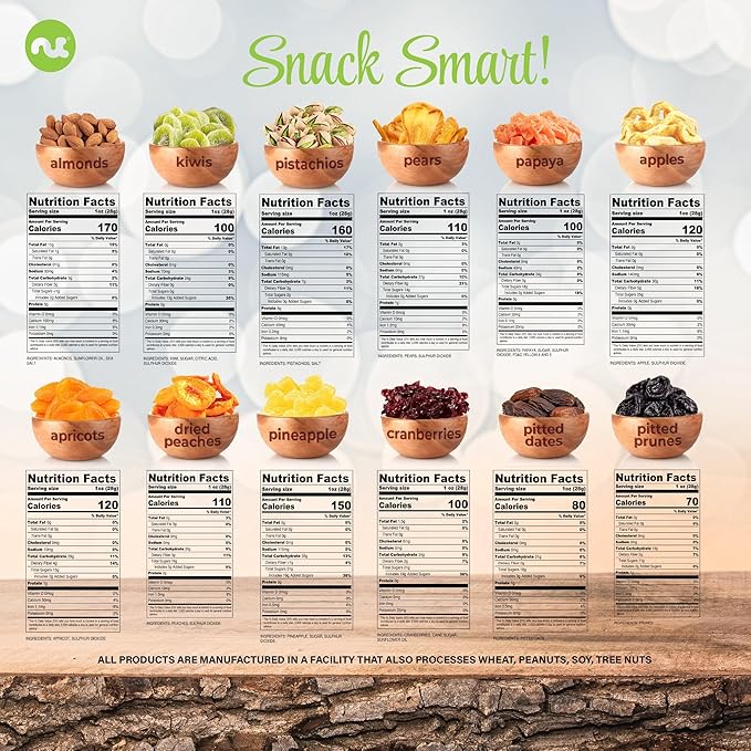 NUT CRAVINGS - Diwali Sweets Hamper Rosh Hashana & Shana Tova Dried Fruit & Mixed Nuts Gift Basket in White Gold Box (12 Assortments) Food Arrangement, Healthy Snack Care Package, Food Assortments