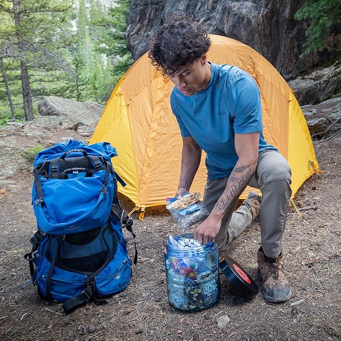 Canister for Backpacking. 4 Sizes: BV500, BV475, BV450, BV425. Bear-Resistant Food Container for Camping, Hiking, Fishing, Hunting, Bikepacking. BearVault is Bear Safe!