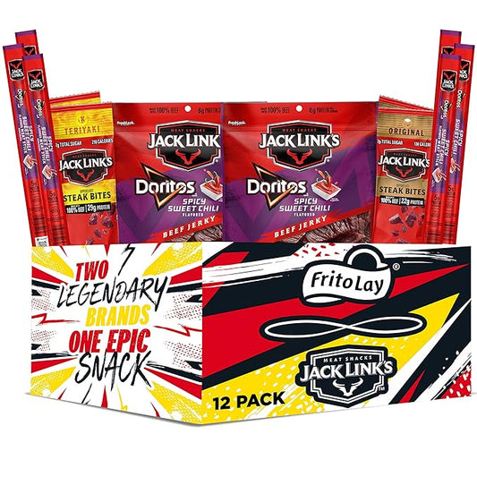 Frito Lay Jack Link's Meats Sampler Variety Pack, (Pack of 12)