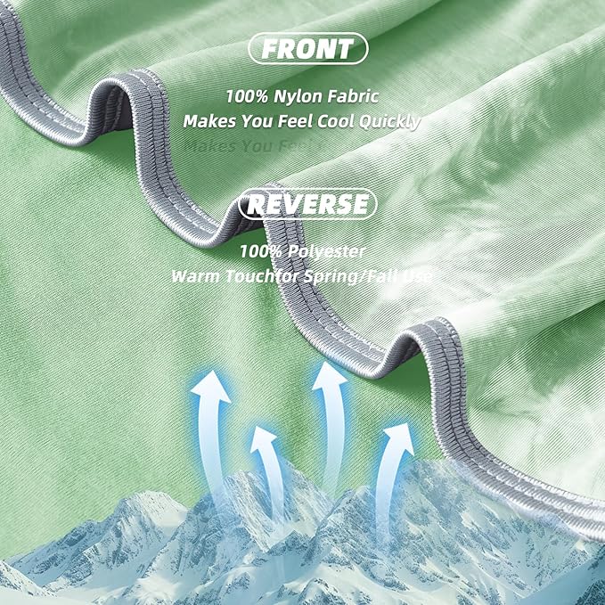 inhand Cooling Blanket Queen Size (90"x90"), Cooling Blankets for Hot Sleepers, Absorbs Heat to Keep Adults Cool for Summer Nights Sweats, Thin Cold Lightweight Blanket for Couch Bed, All Season Use