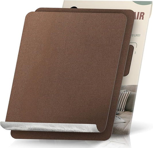 2 Pieces 9 x 11 inch Canvas Repair Patches Canvas Fabric Patch Self-Adhesive Canvas Repair Tape Waterproof Outdoor Gear Repair Patch Kit for Boat Cover Awning Sofa Chair Couch Tent Bag (Dark Brown)